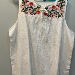 J Crew Never been worn sleeveless linen top